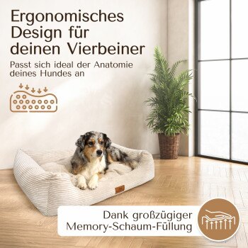Freudentier Orthopädisches Hundebett Cord, Bild 2 von 3